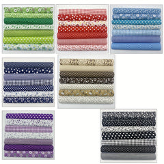 7pcs Flat Pattern Cotton Cloth for Quilting Sewing DIY