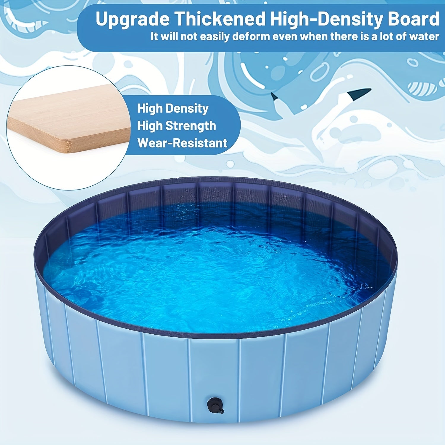 Foldable Dog Pet Bath Pool Collapsible Dog Pet Pool Bathing Tub Kiddie Pool