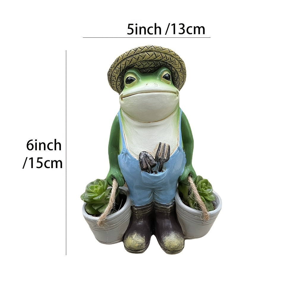 Resin Funny Frogs Garden Statue Frog Yard Decor Outdoor Gardening Decorations