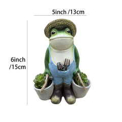 Resin Funny Frogs Garden Statue Frog Yard Decor Outdoor Gardening Decorations