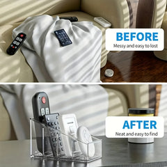Transparent Remote Control Holder for Makeup Brushes and Pens