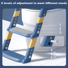 Kids Foldable Toilet Seat with Ladder for Potty Training