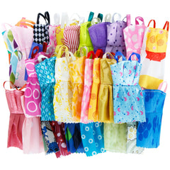22pcs Doll Accessories Random Style - Shoes, Dresses, Necklaces, Crown, Glasses