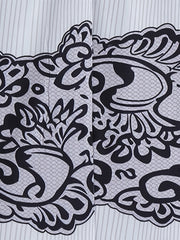Paisley Print Tank Top Plus Size High Stretch Casual Round Neck Irregular Trim