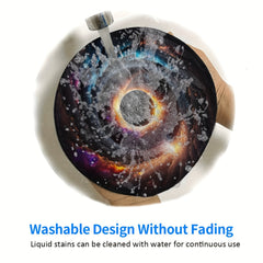 Cat's Eye or Star Style Round Mouse Pad, Sewn Edge, Office Necessary