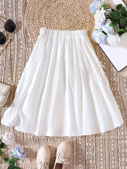 Girls Bow Decor Princess Skirt Kids Summer Clothes