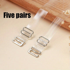 5 Pairs Transparent Shoulder Straps Invisible Adjustable Underwear Straps