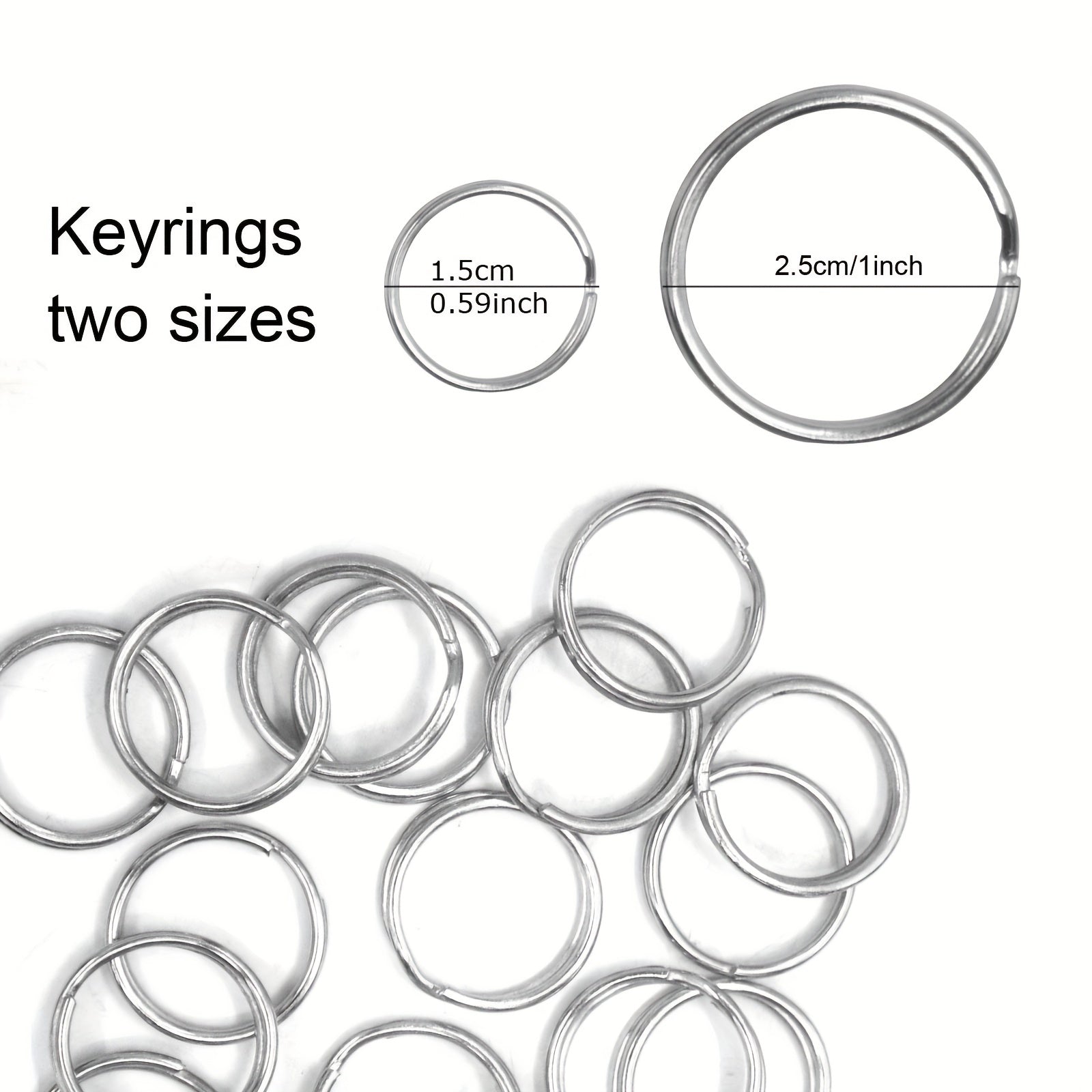 100 Metal Swivel Snap Hooks Key Chain Rings Jewelry Crafts Silver