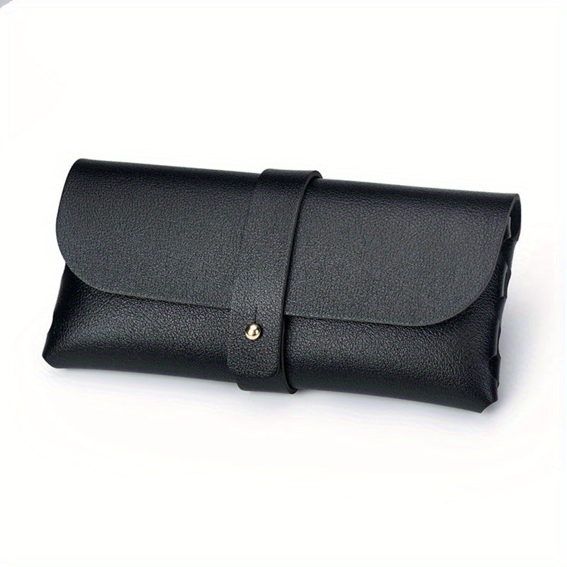 Men's PVC Leather Glasses Case Soft Bag for Outgoing