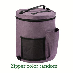 Round Knitting Bag Yarn Crochet Sewing Storage DIY Yarn Storage