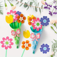 24pcs Paper Sunflowers Bouquet Craft Kit DIY Thanksgiving Craft