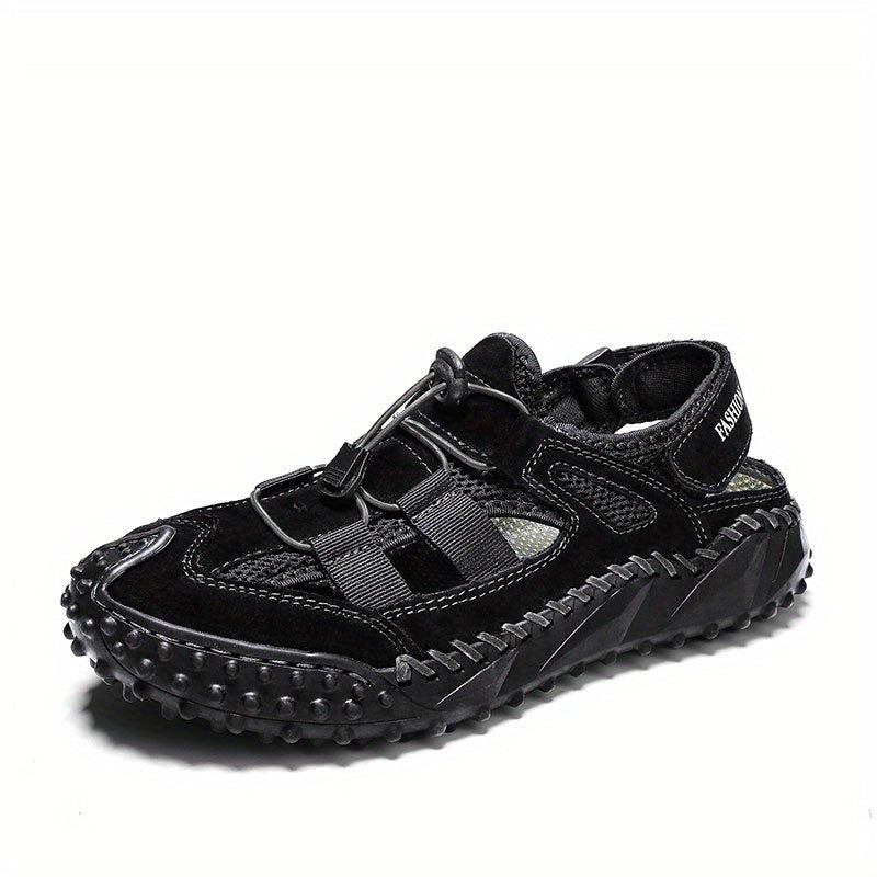 Men's Adjustable Lace Sandals Non Slip Trekking Beach Shoes