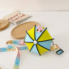 Umbrella Shape Silicone Shoulder Bag Children's Coin Purse Mini Crossbody Bag