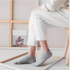 Men's Solid Liner Anklets Socks: Comfy Breathable Soft Sweat Absorbent