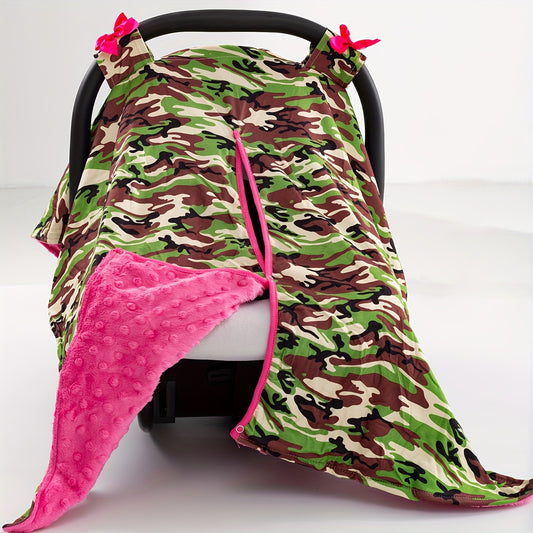 Camouflage Bow Car Seat Sunshade for Little Princess
