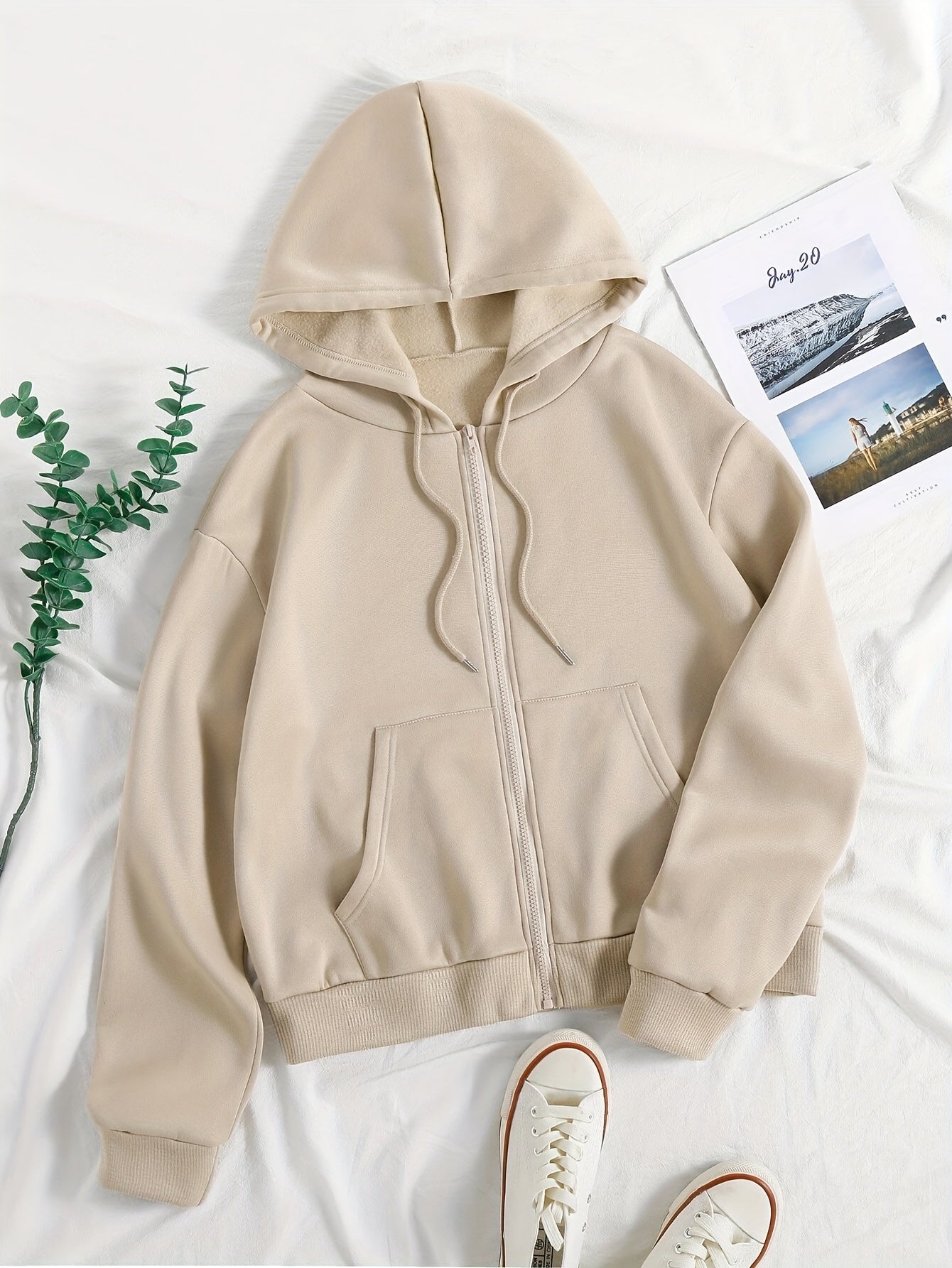Winter Plus Fleece Coat Women's Hooded Sweatshirt