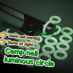 10pcs Green Reflective Polyester Round Shim for Nighttime Visibility