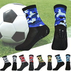 Non slip Mid Calf Socks For Football Soccer Crew Athletic Socks