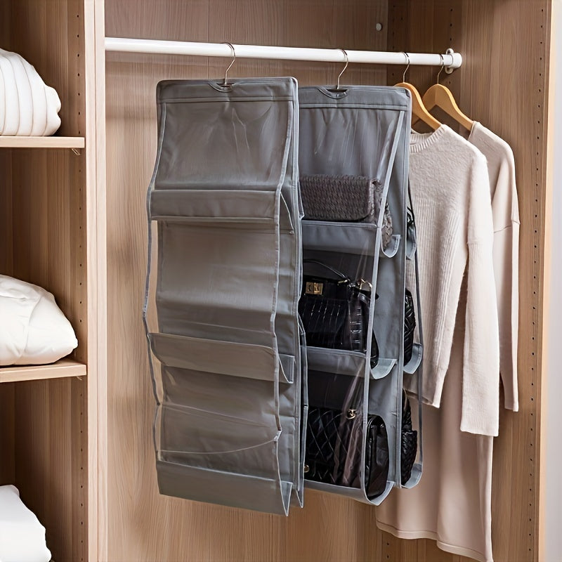 Transparent Double-sided Storage Hanging Bag Six-layer Shelf Bag