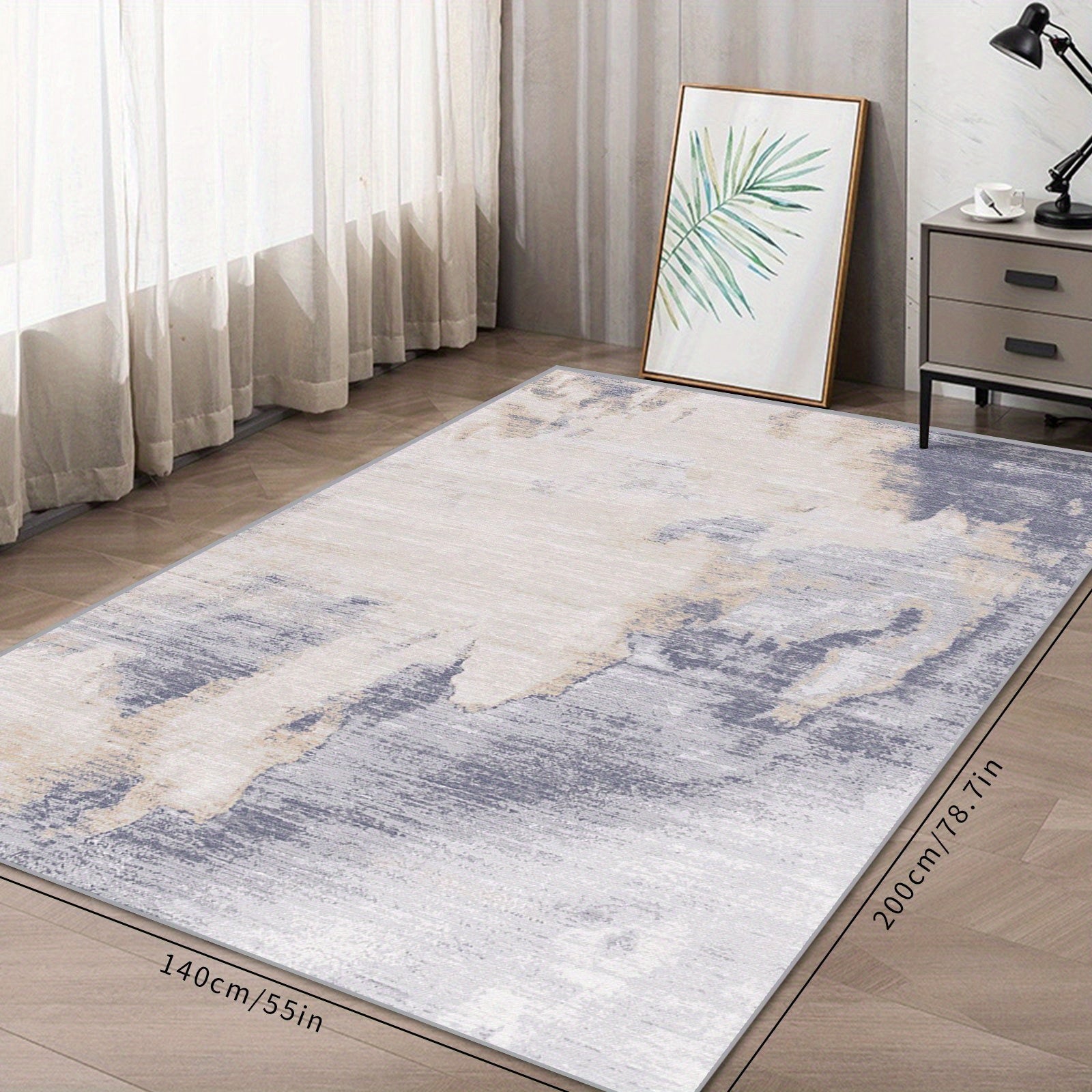1pc Living Room Rug Area Rug Floor Rug Nordic Indoor Floor Carpet Non Slip