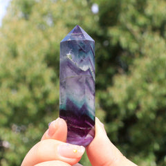 Natural Fluorite Double Pointed Pillar Crystal