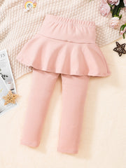 Girls Footless Tight Leggings With Ruffle Tutu Skirt