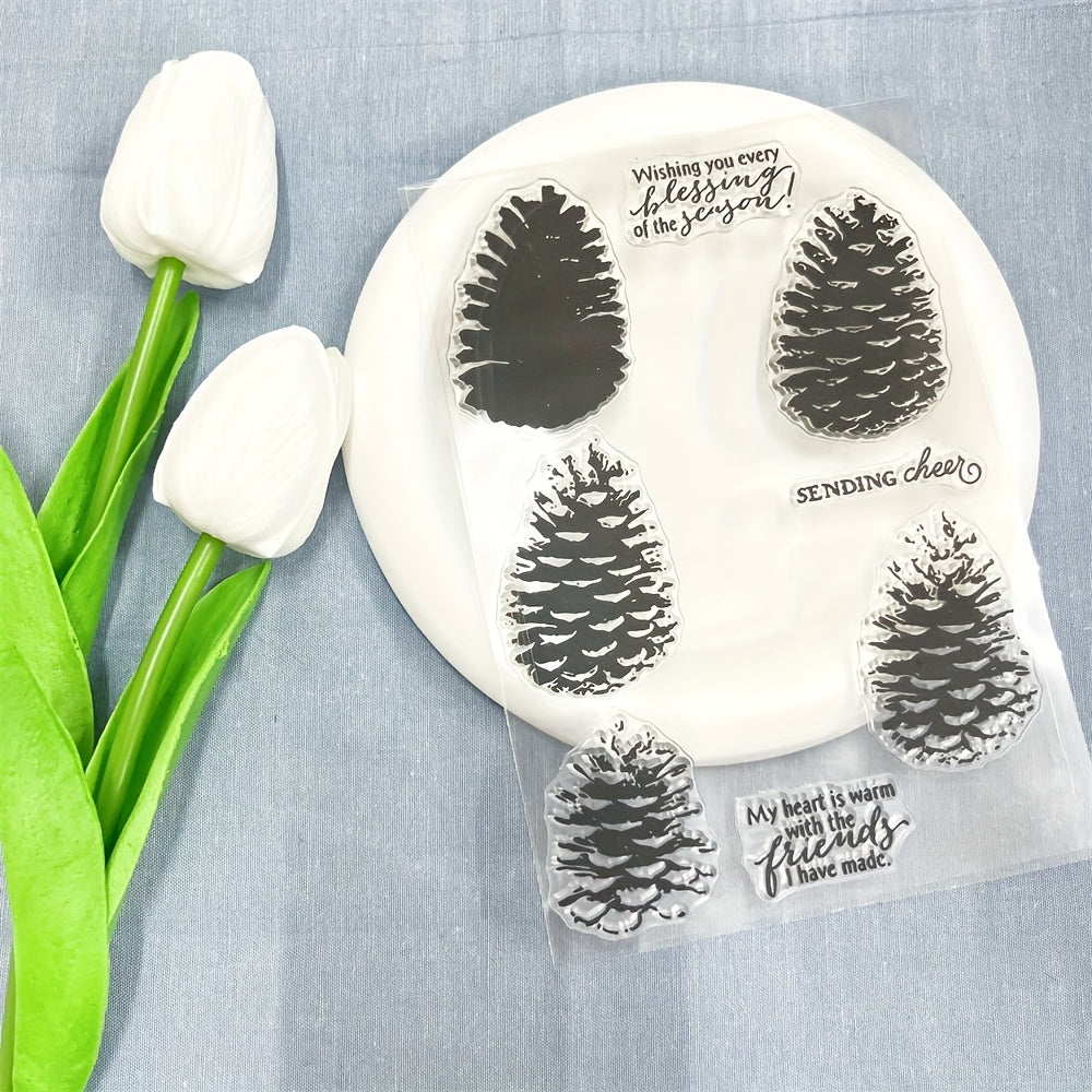 Pine Cone Silicone Stamp for Scrapbooking Card Making