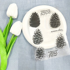 Pine Cone Silicone Stamp for Scrapbooking Card Making