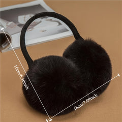 Winter Earmuffs Faux Fur Ear Warmer Muffs Grip Closure - Ideal Gift