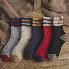 5 Pairs Winter Warm Thick Short Crew Socks for Men and Women
