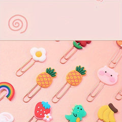 Cartoon Bookmark Paperclip Metal Clip Decorative Pin