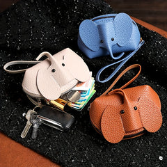 Elephant Coin Purse Card Bag Zipper Hand Twist Red Storage Bag