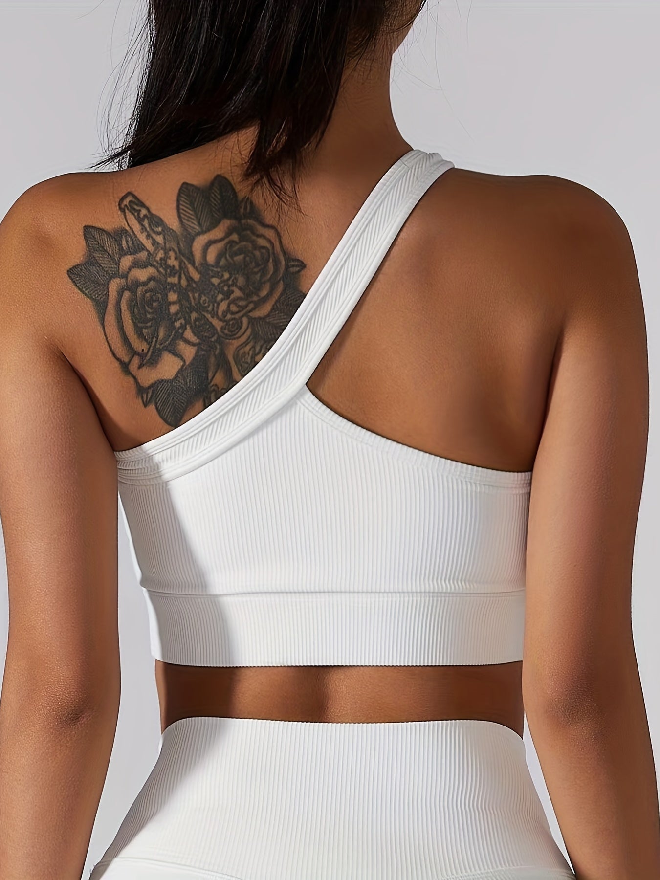 Ribbed Asymmetrical Wireless Bralette Women's Lingerie