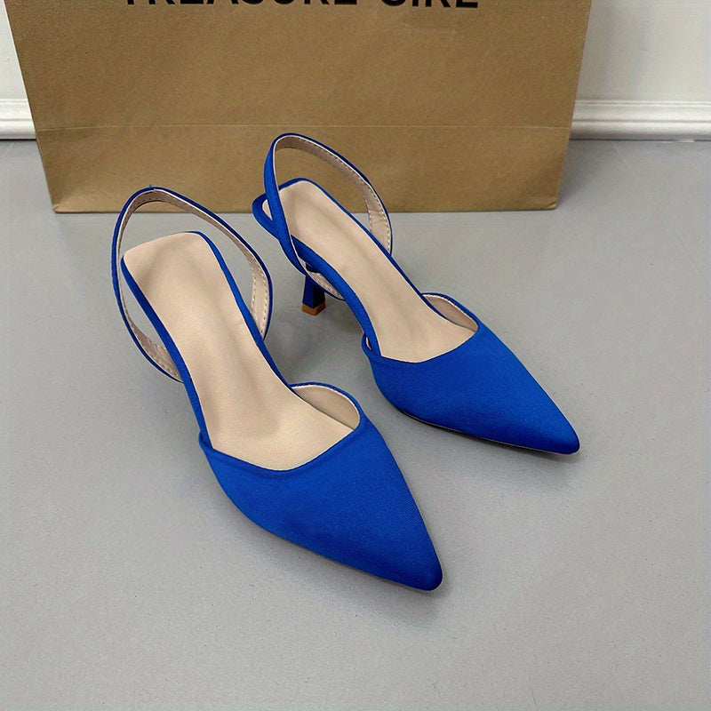 Women's Point Toe Slingback Stiletto Heel Sandals