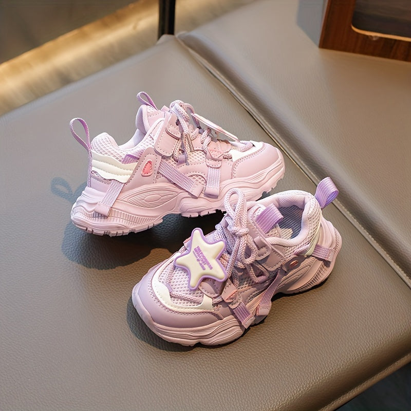 Girls Casual Breathable Sneakers Non-slip Outdoor Shoes