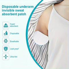 Underarm Sweat Pads 60pcs Disposable Invisible Comfortable Hot Summer Men Women