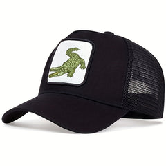 Men's Crocodile Pattern Baseball Cap Breathable Adjustable Hat