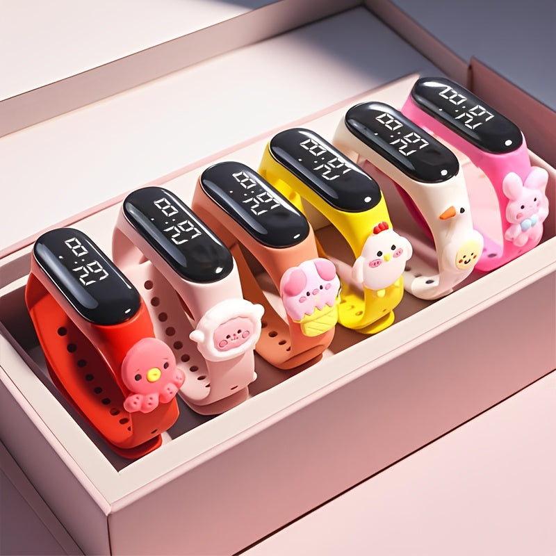 4pcs Cartoon Doll LED Touch Screen Bracelet Sports Jewelry Watch