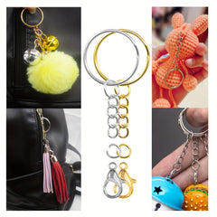 60PCS Key Rings Keychain with Lobster Clasps for DIY Crafts Jewelry Making