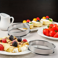 5pcs Stainless Steel Crumpet Rings 10 16 Cm Nonstick Round Cake Rings