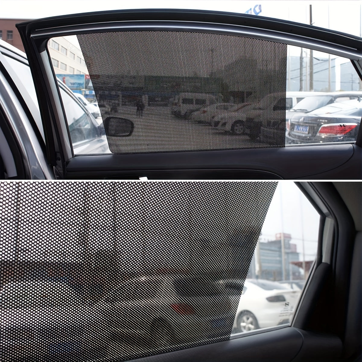2pcs Car Side Window Sunshades Static Cling Films Stickers Sun Shade UV Rays