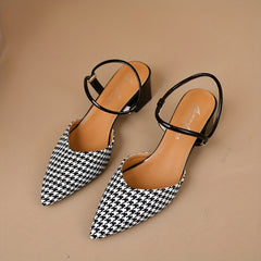 Women's Colorblock Ankle Strap Sandals Block Heel Shoes