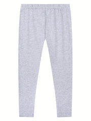 Girls Leggings Kitten Embroidery Slim Fit Casual Trousers