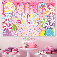 Sweet Donut Backdrop Banner for Candy Bar & Party Decor