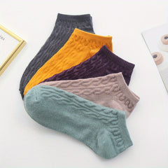 5 Pairs Kids Short Socks, Breathable & Comfortable Students Socks for Summer