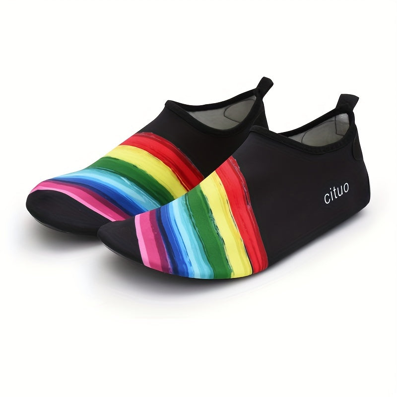 Interstellar Rainbow Pattern Water Socks - Lightweight, Quick Dry