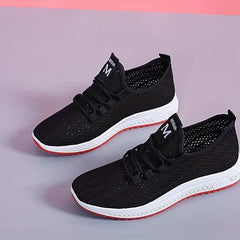 Women's Knitted Sports Shoes Breathable Lightweight Outdoor Running Shoes