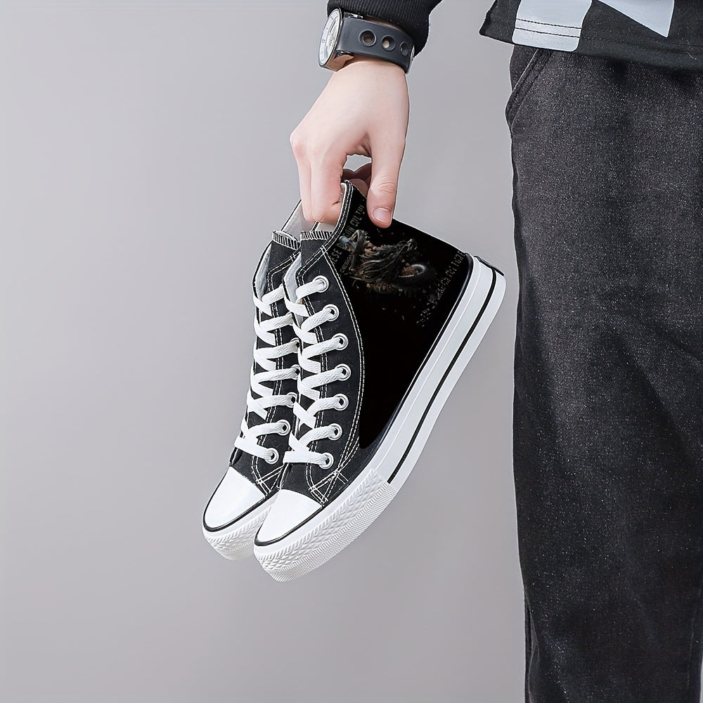 Unisex High Top Canvas Shoes Comfy Non Slip Casual Flats Men's Footwear