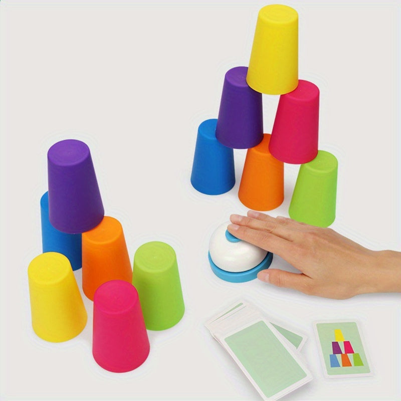 Stacking Cups Sensory Toy for Boys and Girls - Interactive Tabletop Game