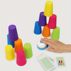 Stacking Cups Sensory Toy for Boys and Girls - Interactive Tabletop Game